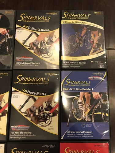 Spinervals Fitness Series 19 Video Huge Lot