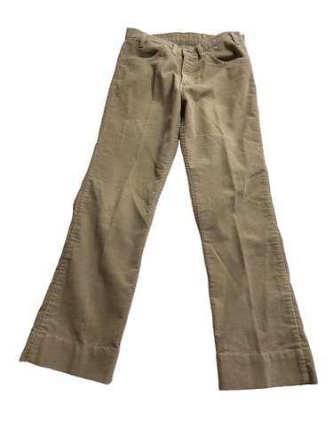 Vintage 70s Levi's 519 Corduroy Pants 30X28 Brown USA Talon