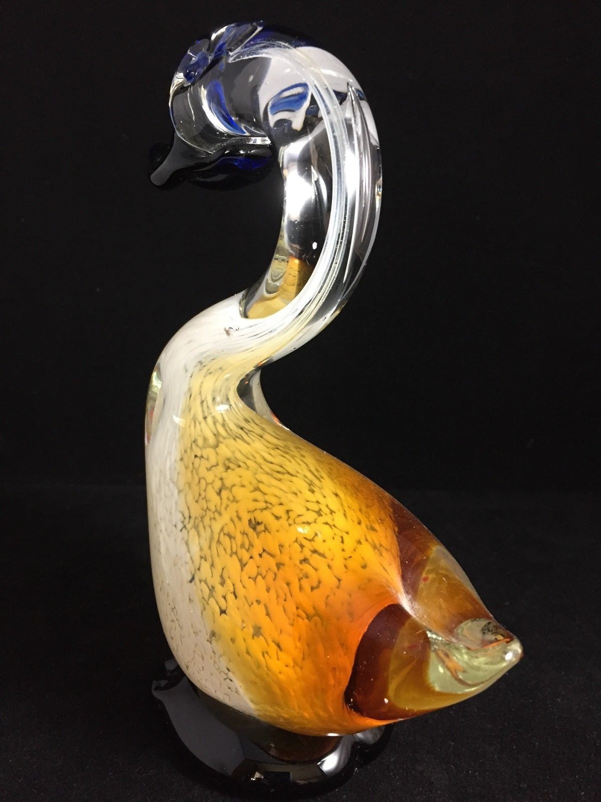 HandBlown Murano Style Art Glass Swan Figurine eBay