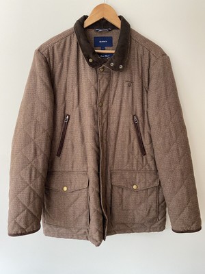 Gant The Tweed Hunter Jacket Coat Brown Excellent Condition Size Large