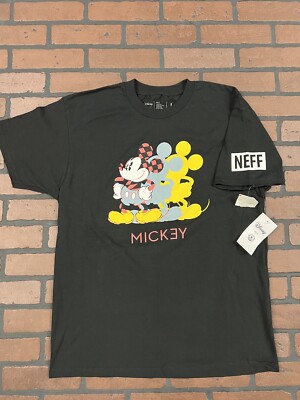 Disney X NEFF T-Shirt Large Mickey Mouse NWT Black