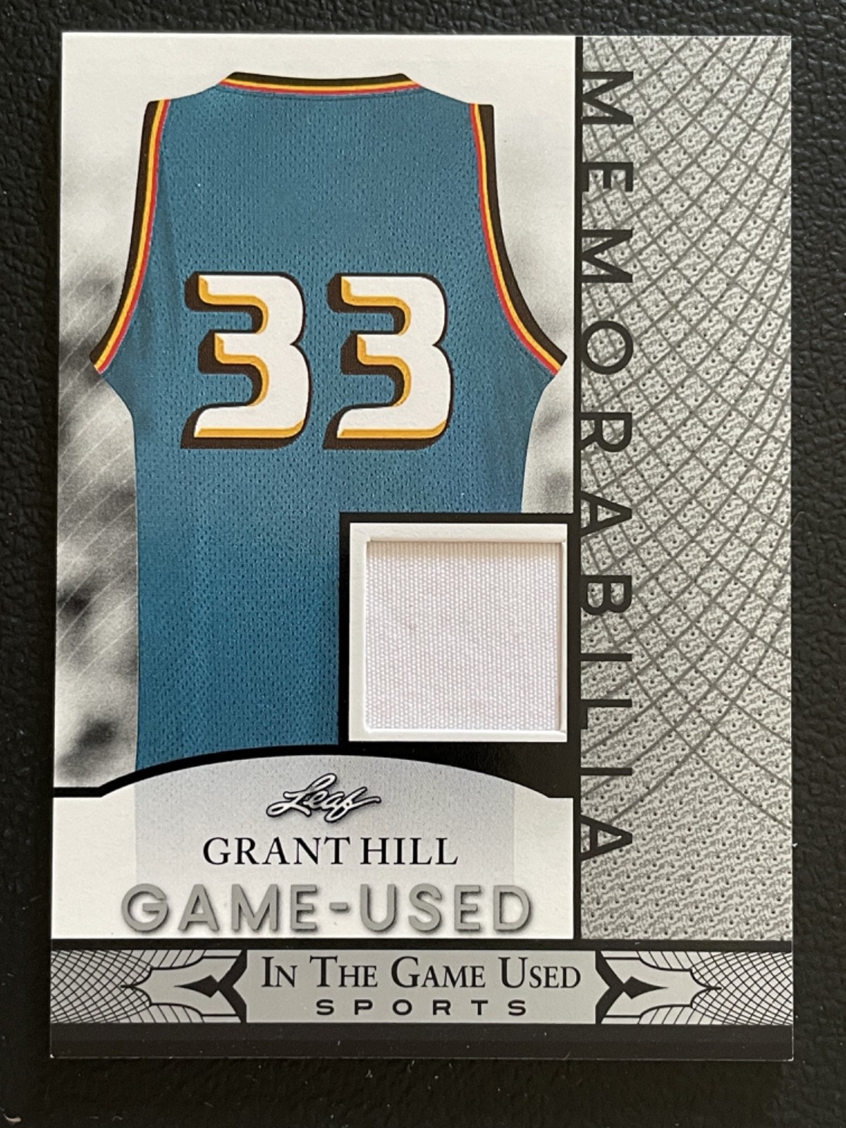 2024 Leaf In The Game Used Memorabilia Silver Grant Hill Jersey