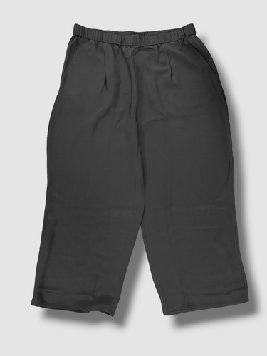 298 Eileen Fisher Women s Black Fisher Slouchy Ankle Pants Size 1X eBay