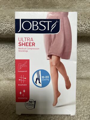 Jobst Ultra Sheer Medical Compression Stockings - Size Small  - Black