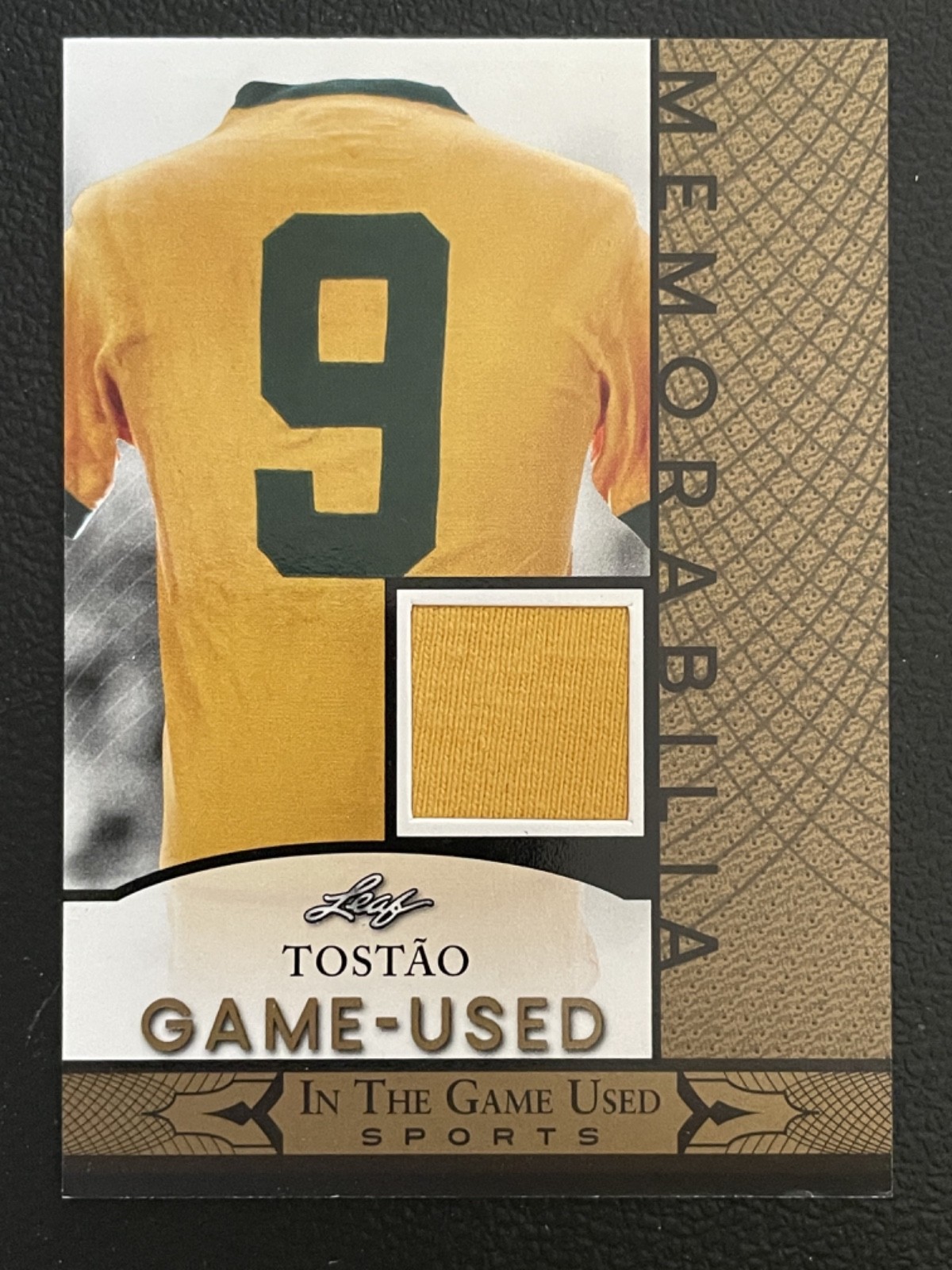 2024 Leaf In The Game Used Memorabilia Gold Tostão Jersey