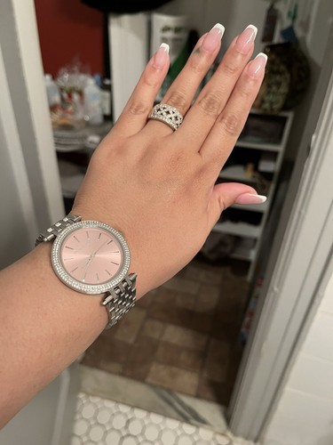 MICHAEL KORS Darci Womens Watch Crystals, Pink Stainless MICHAEL KORS Darci Womens Watch Crystals, Pink Stainless