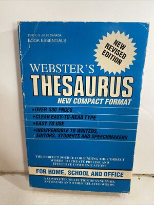 Webster's Thesaurus New Compact Format - Book Essentials (Paperback, 1988)