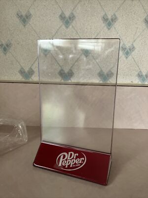 Dr. Pepper Plastic Table Top Card Menu Picture Holder Stand 4'' x 6'' BRAND NEW