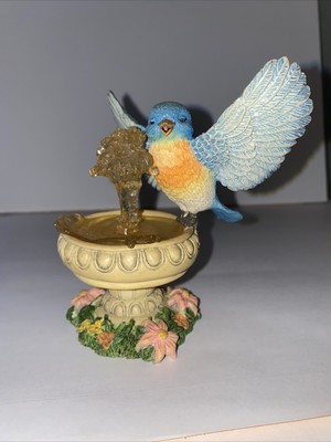 1997 Birds & Blooms Makin' A Splash Collection Splashin' Around Blue Bird Figure