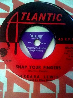 Barbara Lewis, Snap Your Fingers ~ 1963 Atlantic 45 +sleeve