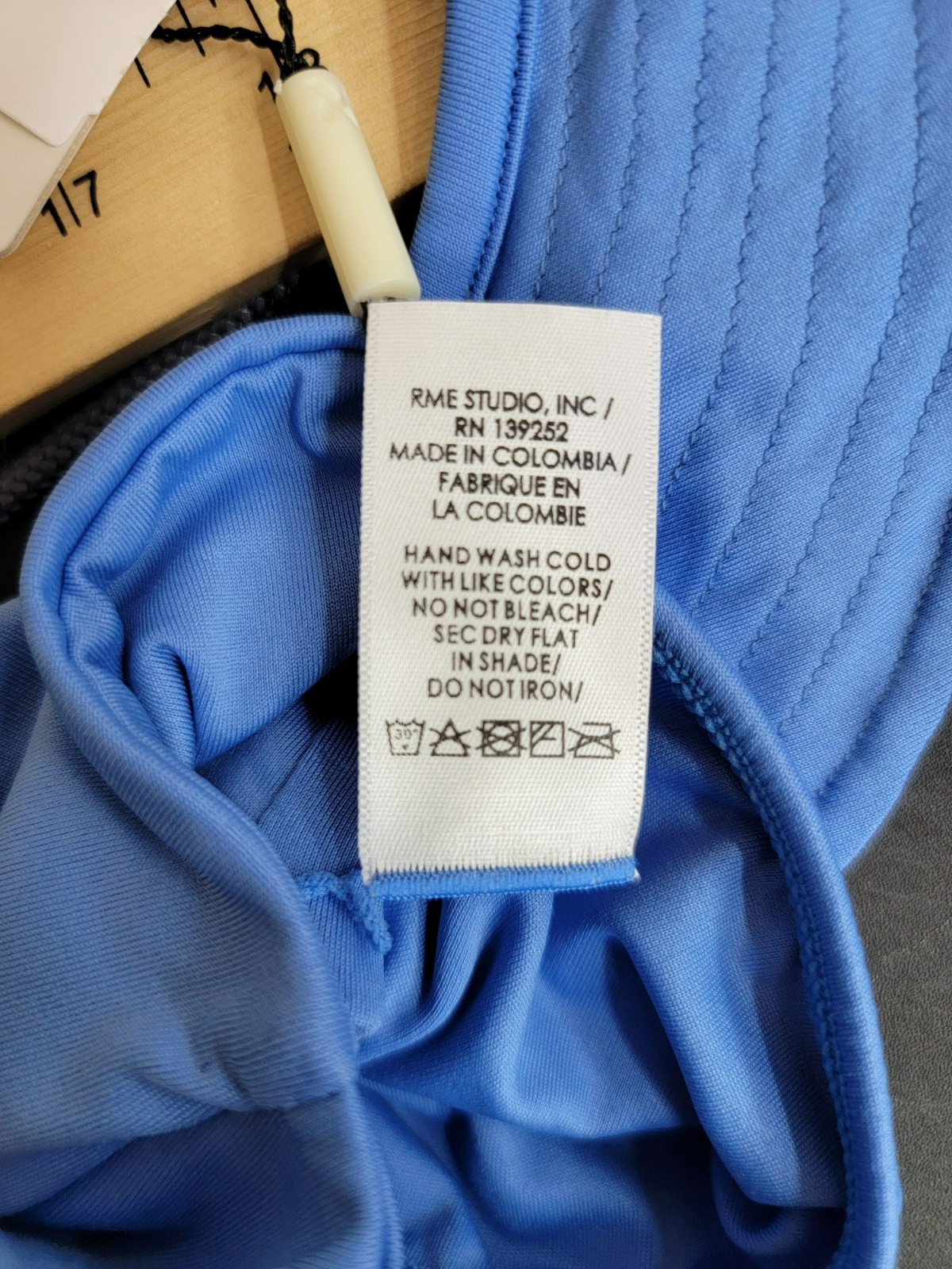 Peixoto Amara Bikini Top Women's L Lazuli Blue Knot Front Ruffle Sleeve Pullover - Picture 17 of 18