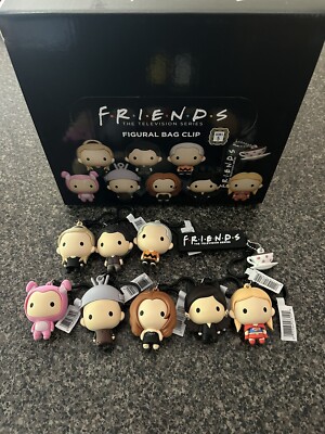 Friends TV Show Figural Bag Clip Series 5 - 3D Foam Bag Clip Complete Set NEW