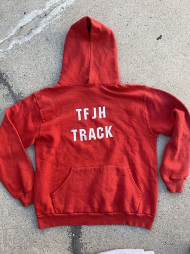 Vintage Russell Athletic Track College Striped Hoodie USA