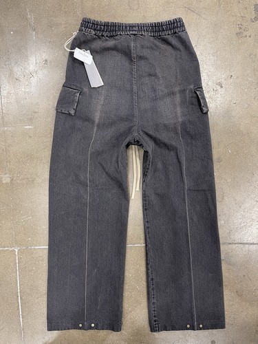 Pre-owned Fear Of God Japanese Denim Cargo Pant Collection 8 Retail $1,195 Size L (34in) In Black