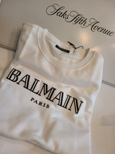 Pre-owned Balmain $899 Authentic  Sleeveless Sweatshirt Sz Xl White Limited Edition