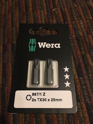 Wera 05073316001 TX30 x 25mm Torx Bit 1/4 In Drive