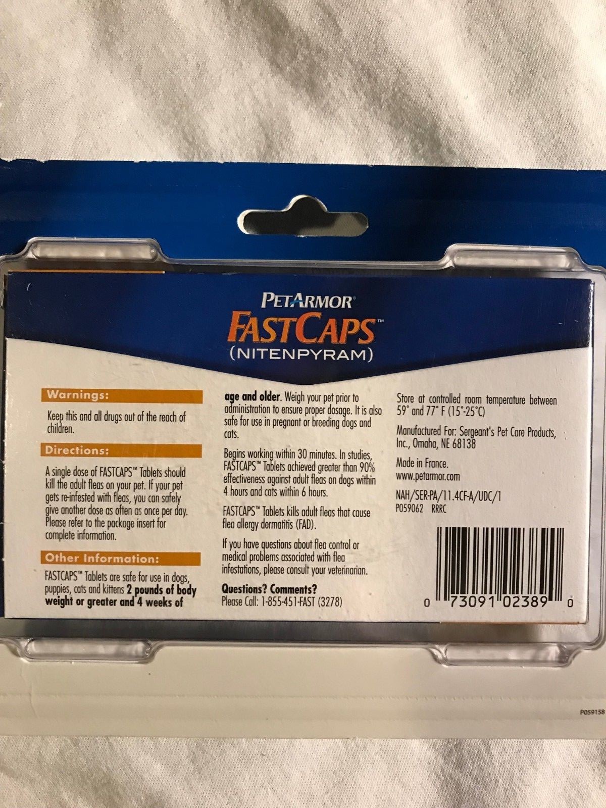 PetArmor Fast Caps Oral Flea Medicine Dogs Cats 2-25 lbs Pet Armor FastCaps 6 Ct