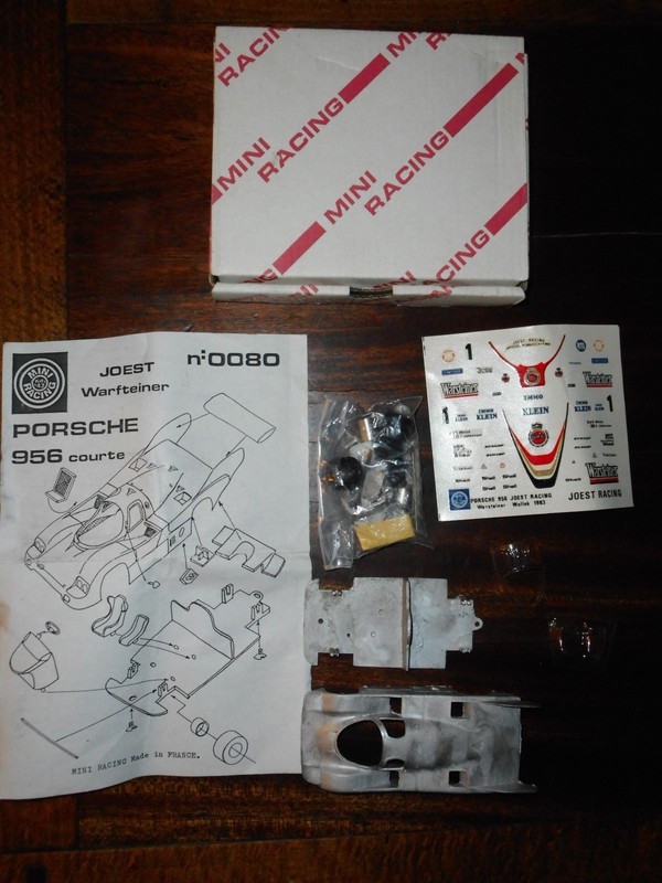 Mini Racing Porche 956 Courte Joest Warffteiner Kit Vintage MÃ©Tal