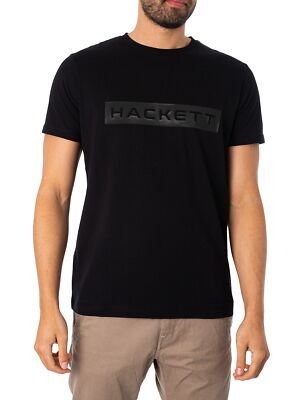 

Мужская спортивная футболка с рисунком Hackett London, черная, Черный, HM500716-999