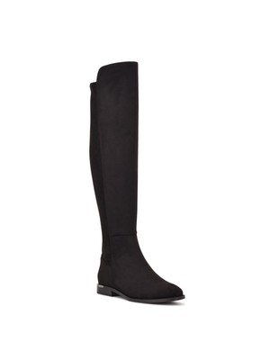 Женские черные сапоги на молнии с круглым носком и мягкой подкладкой NINE WEST, 7 М