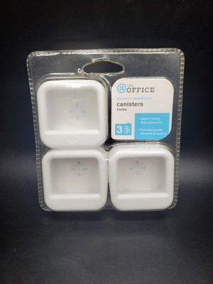 The Office Magnetic Canisters 3 Pack White Desktop