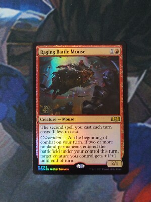 Raging Battle Mouse - Foil Promo | 7% Off 2+ | WOE| NM | MTG