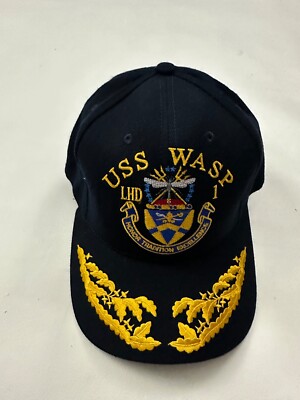 The Corps USS Wasp LHD 1 Logo Blue Baseball Cap Hat One Size