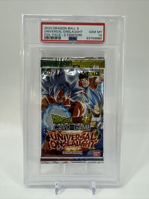 Dragon Ball Super CG Universal Onslaught Pack Factory Sealed PSA 10 GEM