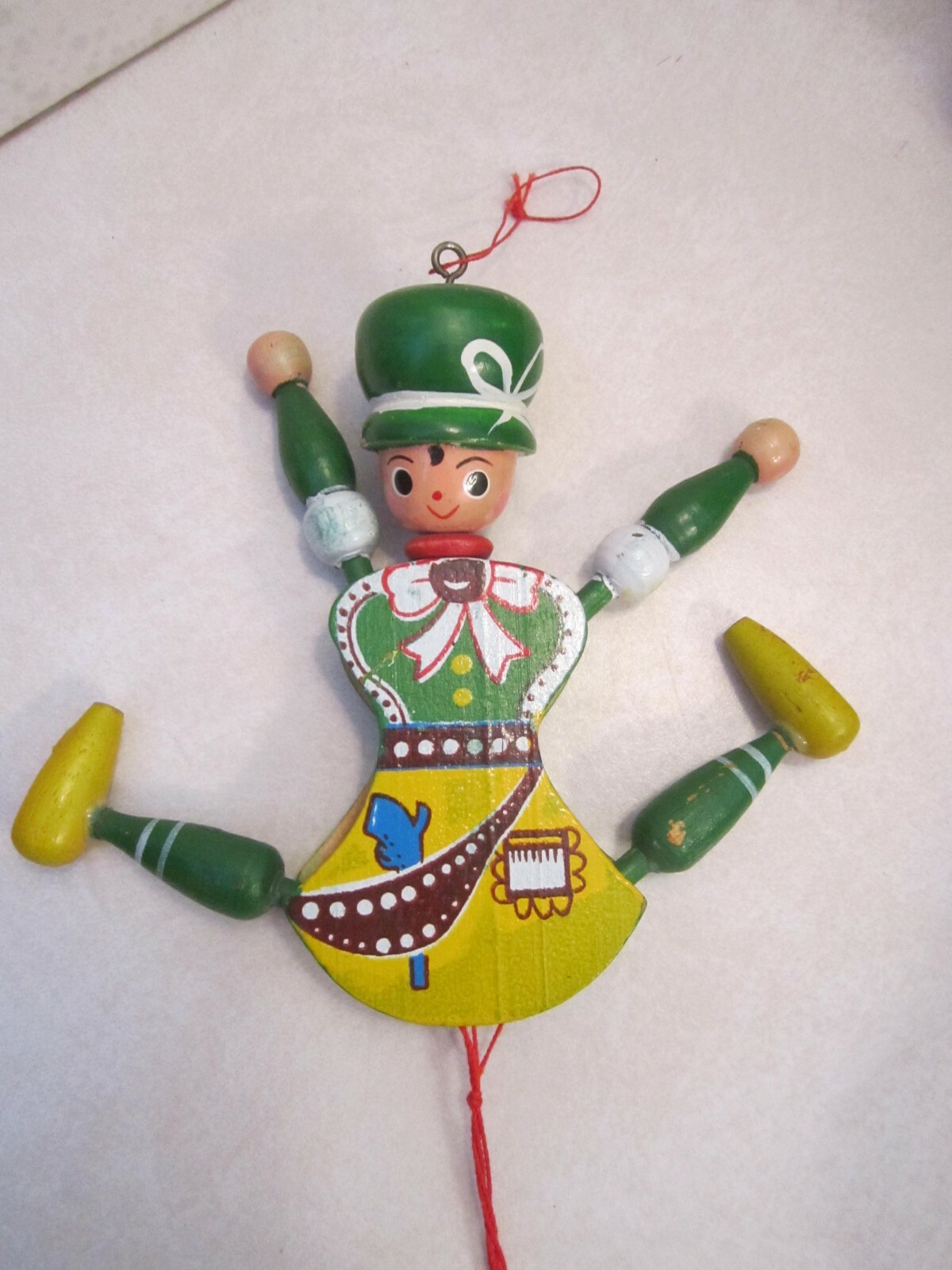 vintage wooden Austrian/German woman  jumping-jack (marionette)  string puppet