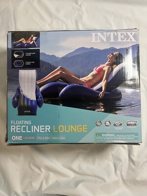  Intex Floating Recliner Inflatable Swimming Pool Lounge 71x53 Blue/White NEW 
