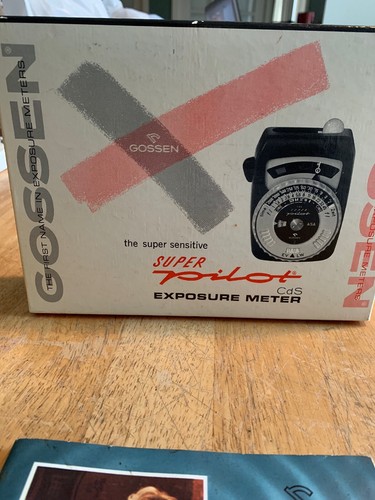 Vintage Gossen CDS Super Pilot ASA Light Exposure Meter Germany w/ Leather Case