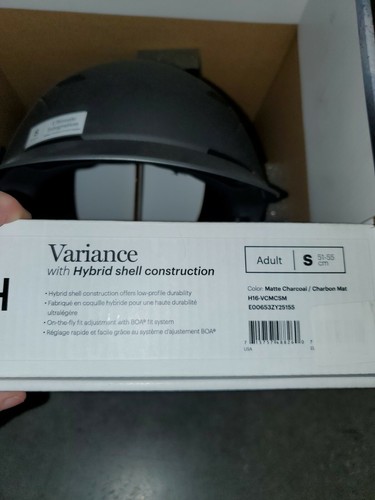 Smith Variance Helmet Size Small charcoal