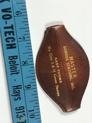 Vintage Salem Oregon Master Service Station Gas Oil Leather Purse