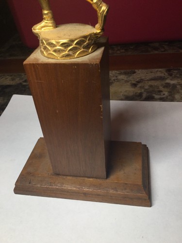 Vintage Bowling Trophy W.B.A. Team Champions 1957-58 Wyoming County NY