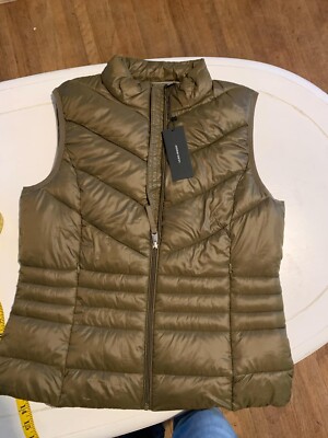 Vero Moda Quilted Puffer Full Zip Vest with Pockets Outerwear Casual Size Medium