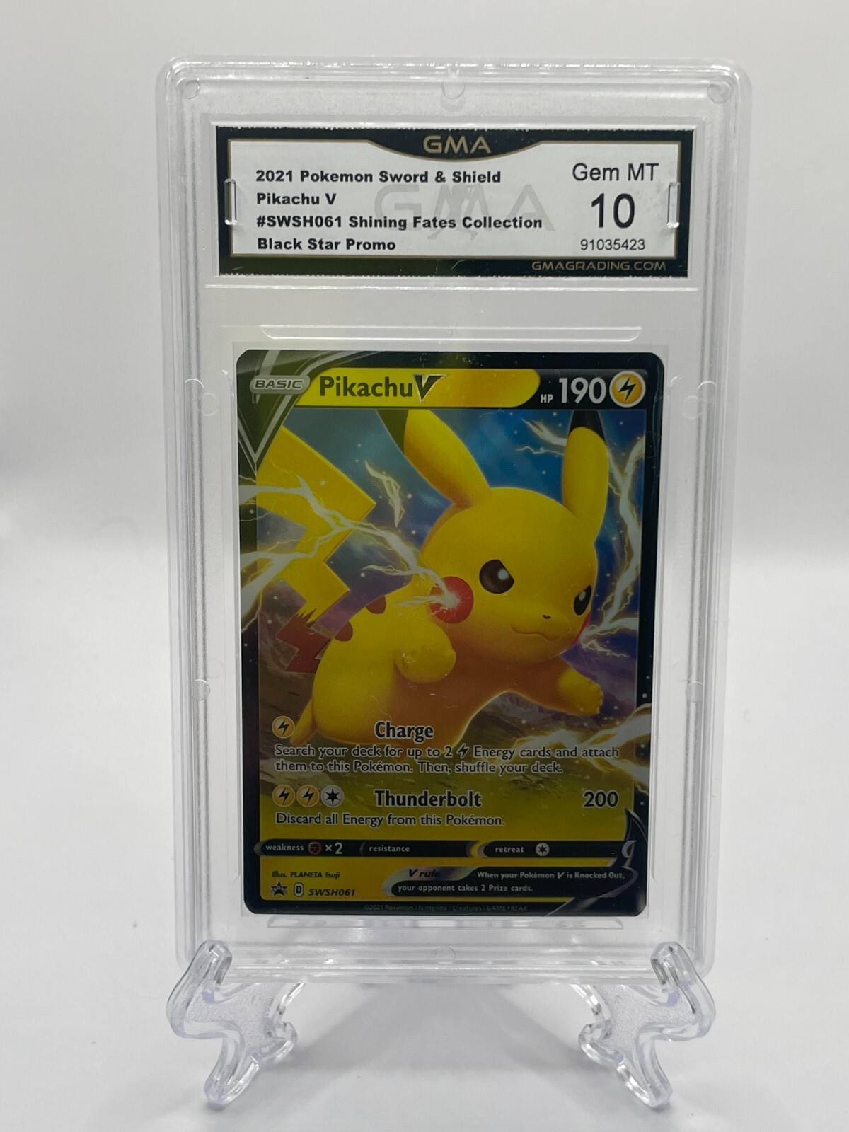 PSA 10 2021年 ピカチュウV #001 Gem Mint 10 2021 POKEMON SWSH BSP PIKACHU V BOX #061 PIKACHU V GMA 10