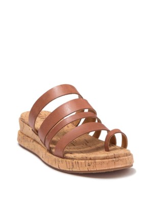 

KORKS Женские коричневые сандалии Maya на танкетке 1/2 на платформе 1/2 Slip On Slide, Коричневый, KR0000606