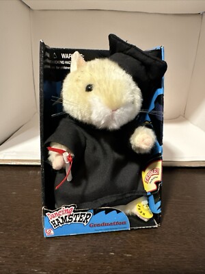 Gemmy DANCING HAMSTER Graduation Dances Plays song Shout in Box
