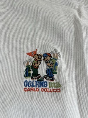 Vintage Carlo Colucci Polo T-Shirt Men’s Size 50  Logo Embroidered Golfing With