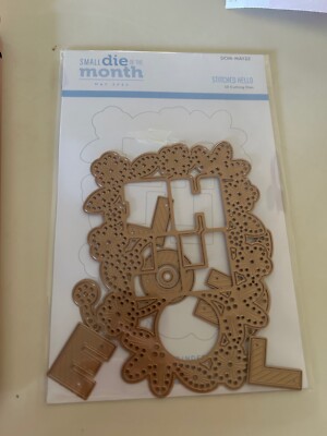 Spellbinders Small Die Of The Month May  2022 Stitched Hrllo NEW