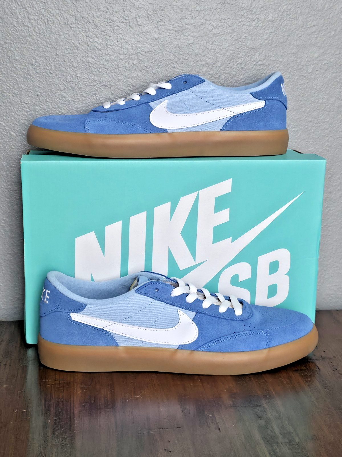 Nike SB Heritage Vulc Psychic Blue White Skateboard Shoes CD5010