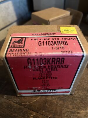 NOS Tisco/Link-Belt Insert Bearing G1103-KRRB