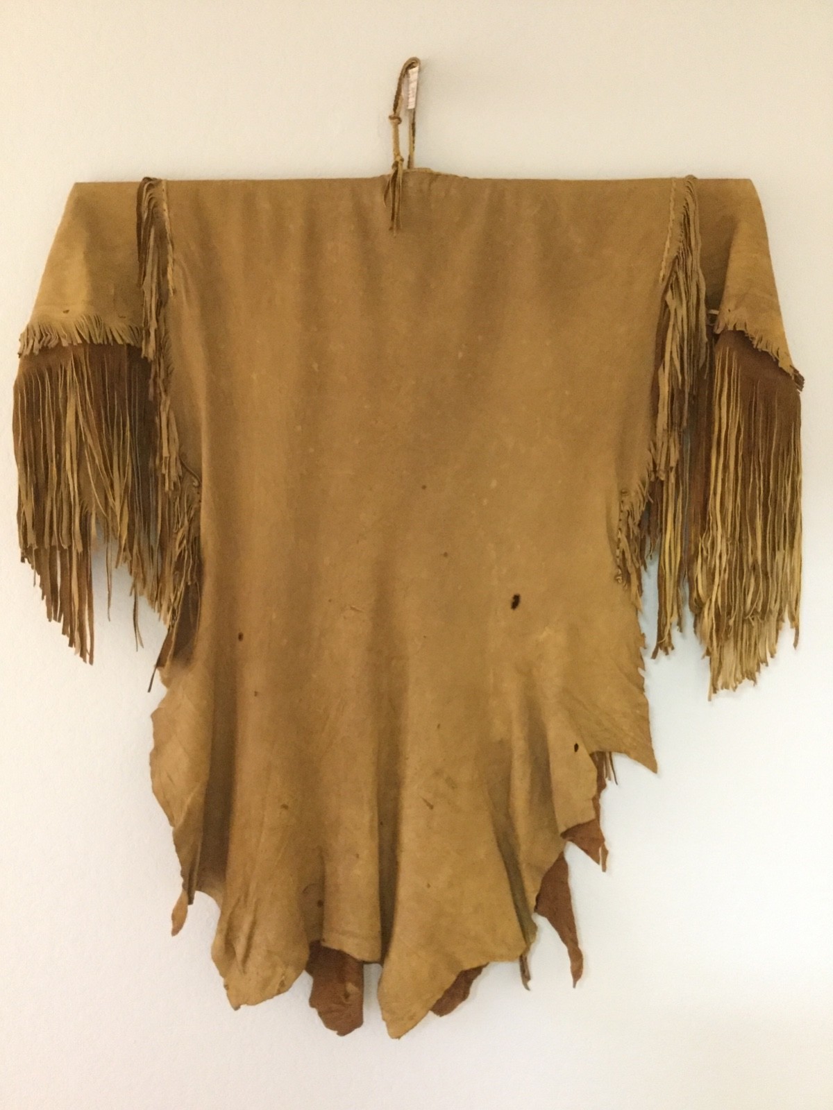NATIVE AMERICAN NAVAJO  DEERSKIN LEATHER SHIRT POW WOW CEREMONY
