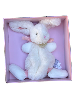 DouDou Et Compagnie Paris Plush Mon Lapin BONBON BUNNY Lovey Blanket Pink NEW
