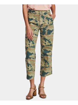 

Женские зеленые камуфляжные капри FREE PEOPLE. Размер: талия 28., Зеленый, OB957301