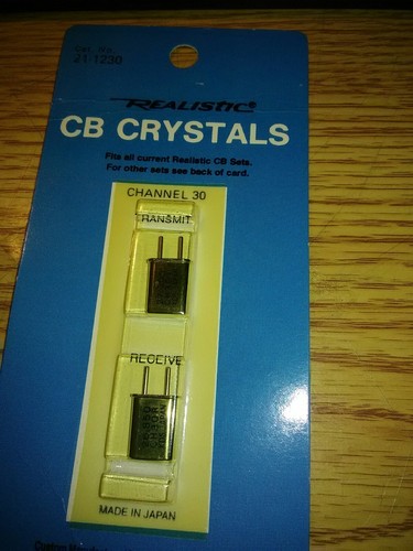 NOS NEW RADIO SHACK REALISTIC CB CRYSTALS 21-1230 CHANNEL 30 TRANSMIT & RECEIVE