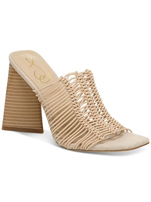 

SAM EDELMAN Женские Бежевые Босоножки Laurette Toe Block Heel Slip On Heel Slip On Heel, Бежевый, I0067S3