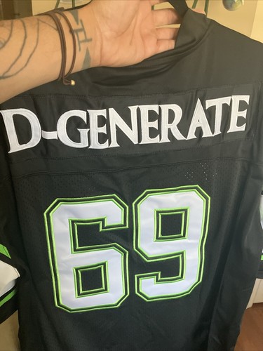DジェネレーションX 69 フットボール Tシャツ D-Generation X DX 69 Black Football Jersey – Chalk Line Apparel
