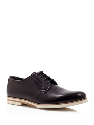 MR HARE Mens Black Comfort Bux Round Toe Block Heel Leather Oxford Shoes 11.5