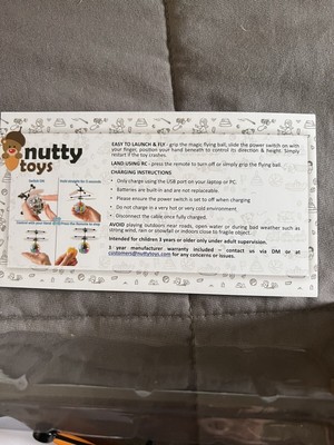 Nutty Toys Magic Flying Ball Remote Control Rechargeable Hover Ball Toy NIP